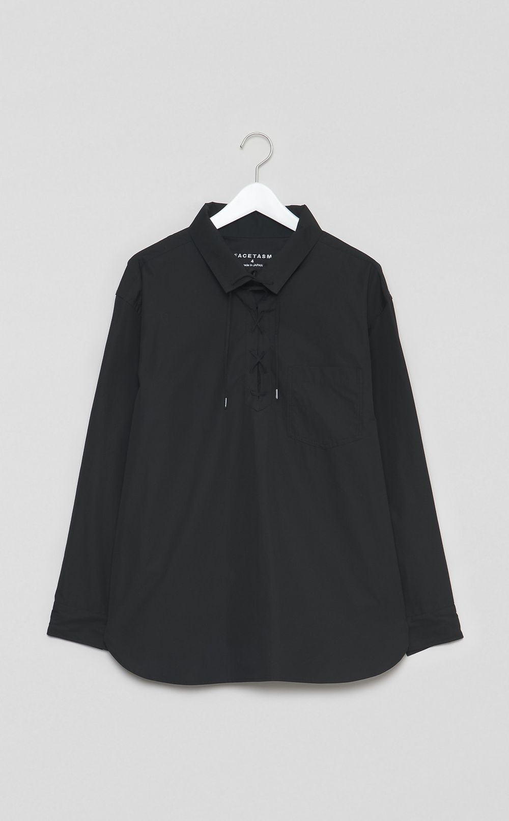 レースアップシャツ