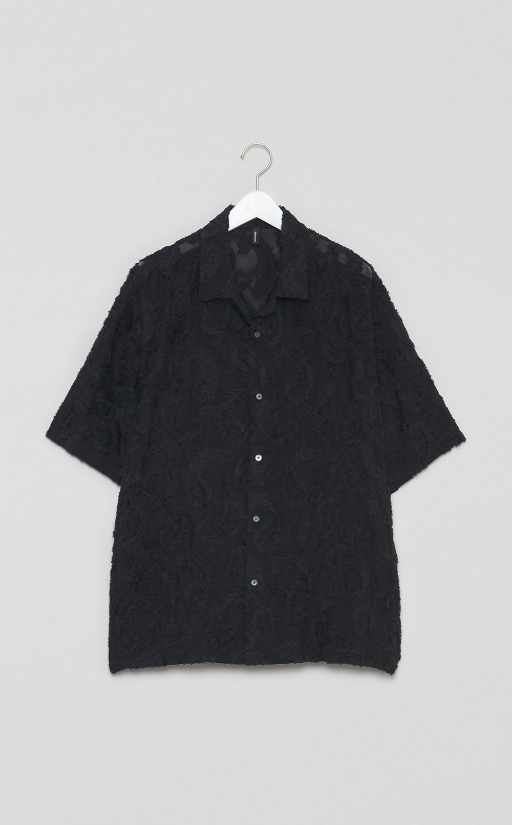 ジャカードオープンカラーシャツ