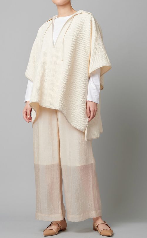 シルク混イージーパンツ