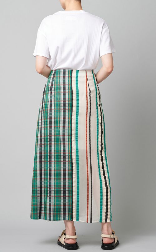 マルチカラーロングスカート