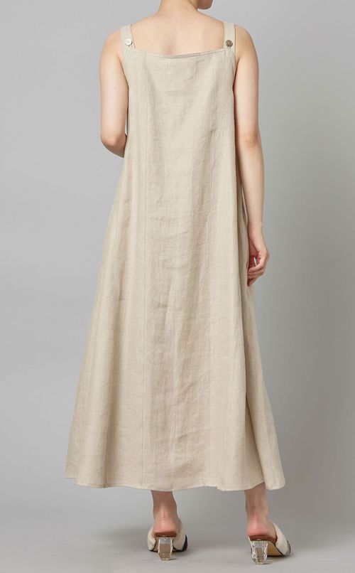リネンロングジャンパースカート