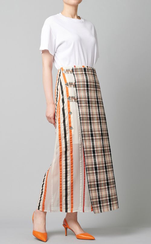 マルチカラーロングスカート