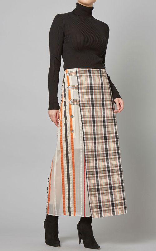 マルチカラーロングスカート