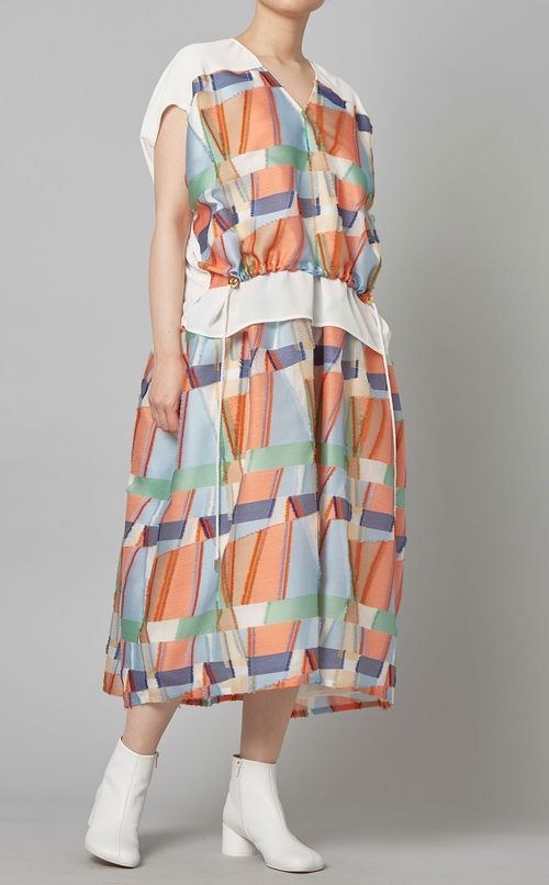 カットジャガードワンピース