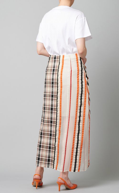 マルチカラーロングスカート