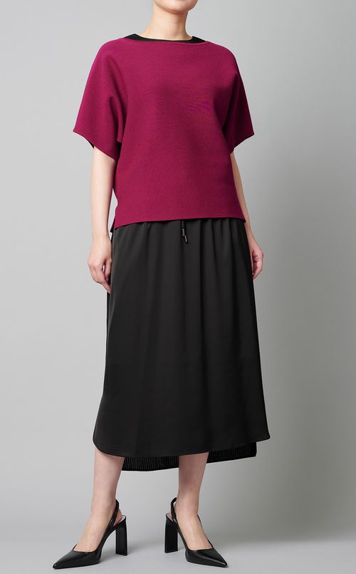 半袖ニットプルオーバー