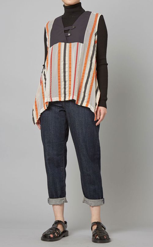 マルチストライププルオーバー