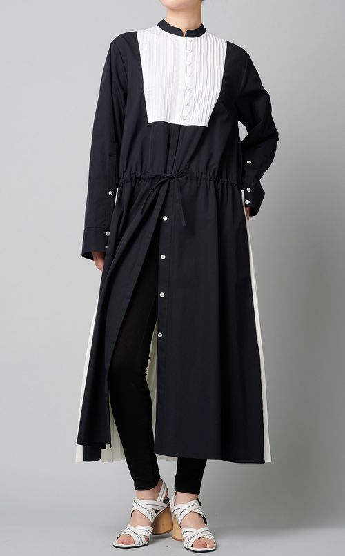 ヨーク切替シャツワンピース