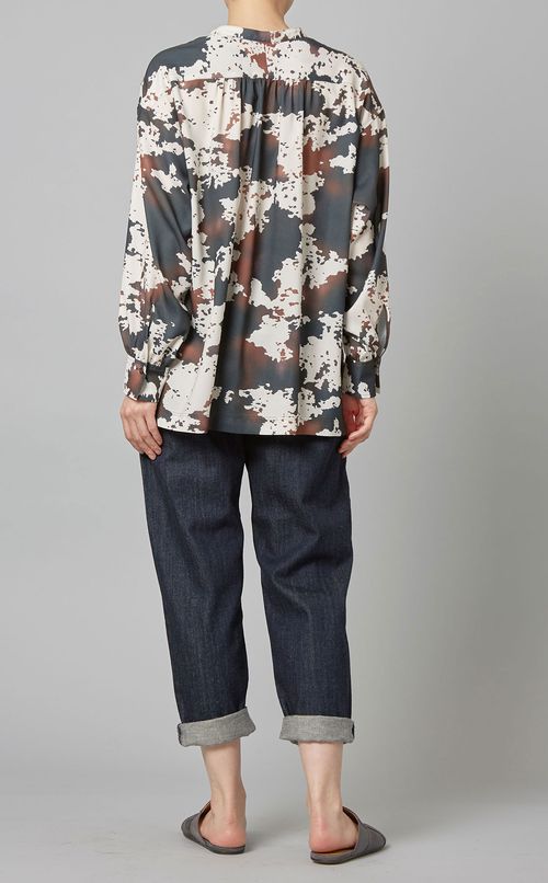 プリントプルオーバーシャツ