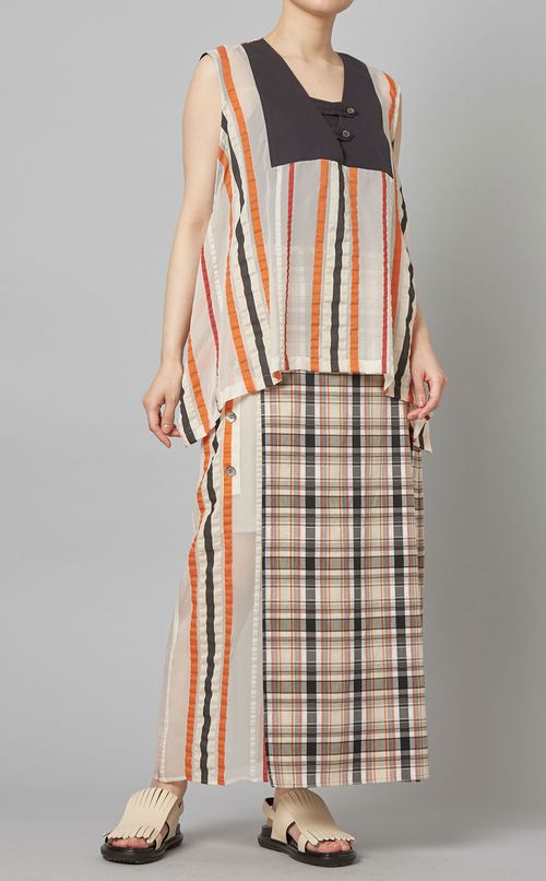 マルチストライププルオーバー