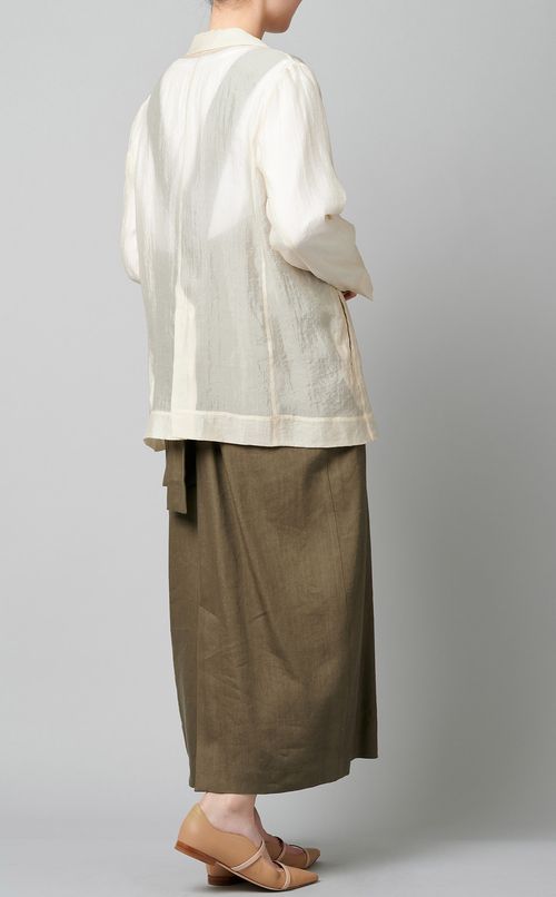 シルク混テーラードジャケット