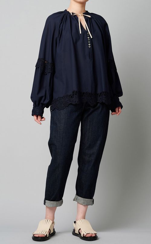 レースコットンプルオーバー