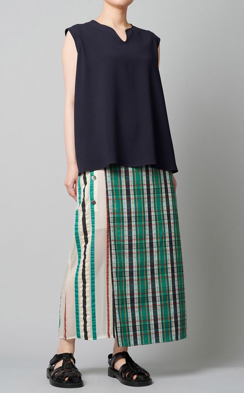 マルチカラーロングスカート