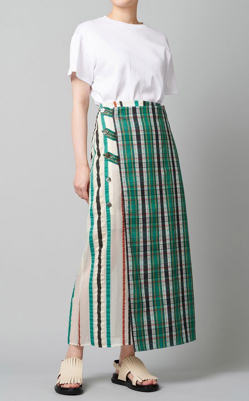 マルチカラーロングスカート