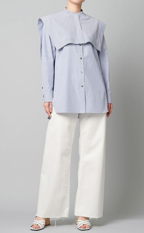 コットンセーラーヨークシャツ