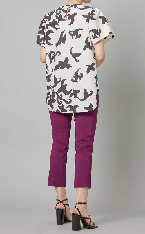 プリントギャザースリーププルオーバー