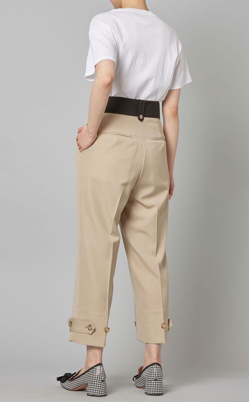 裾フラップパンツ