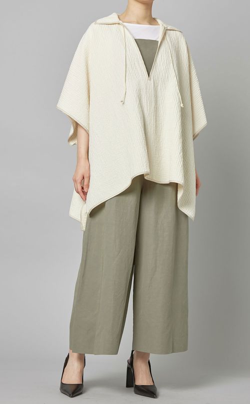 コットンオープンネックプルオーバー