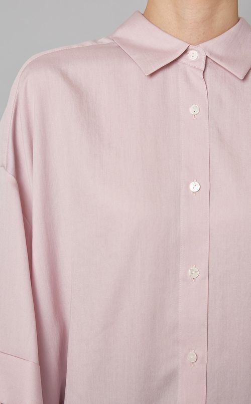 バックチェックビッグシルエットブラウス