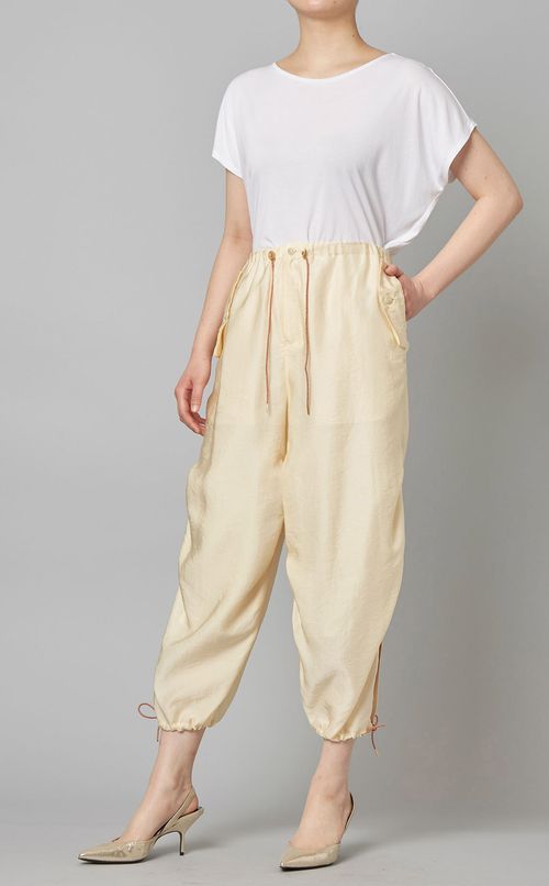 ドローストリングツイルパンツ