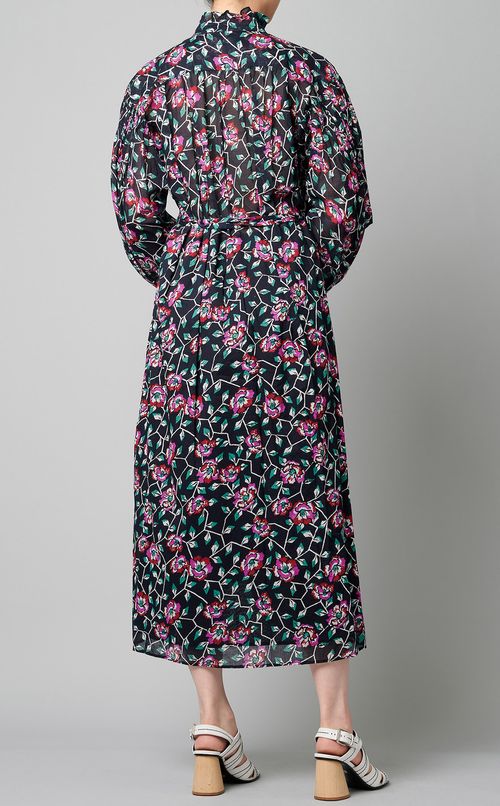 プリントフリルカシュクールワンピース