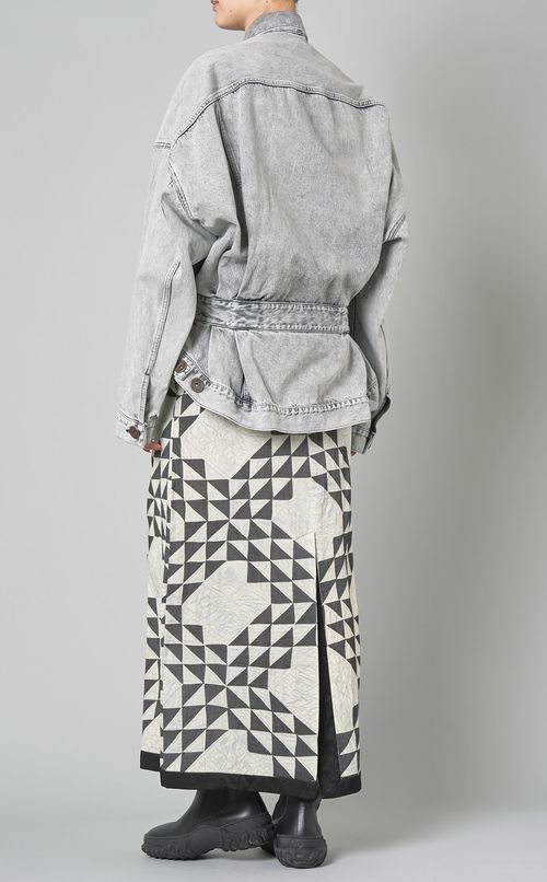 カシュクールルーズデニムブルゾン