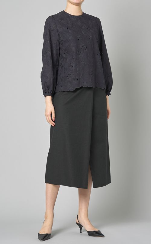 リネンタックウエストリボンスカート