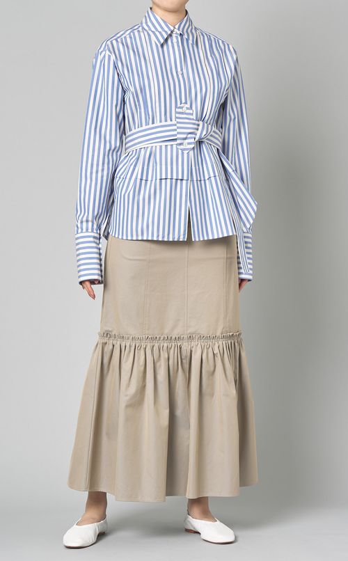 コットンティアードロングスカート