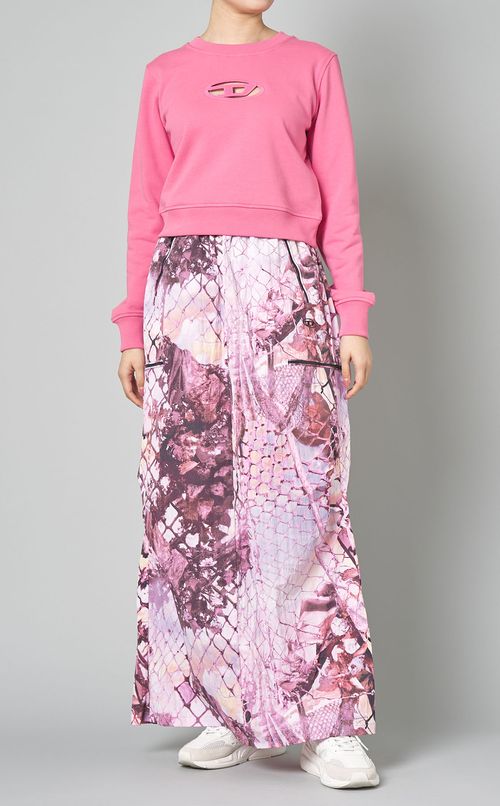 プリントナイロンロングスカート