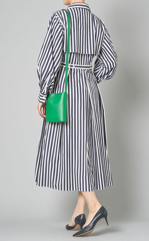 ストライプラップフレアワンピース