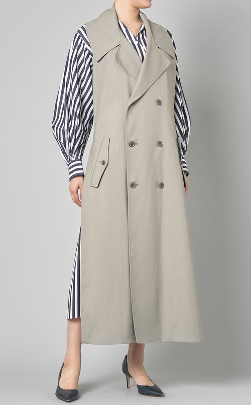 ストライプラップフレアワンピース