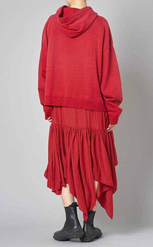 コンビネーションフーディワンピース