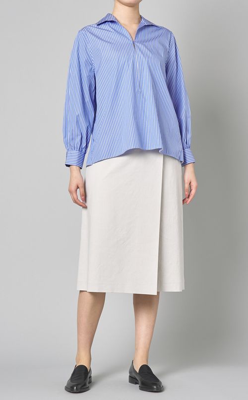 スキッパーパフスリーブシャツ