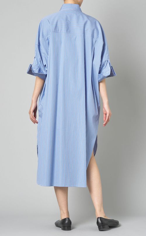 ストライプオーバーサイズシャツワンピース