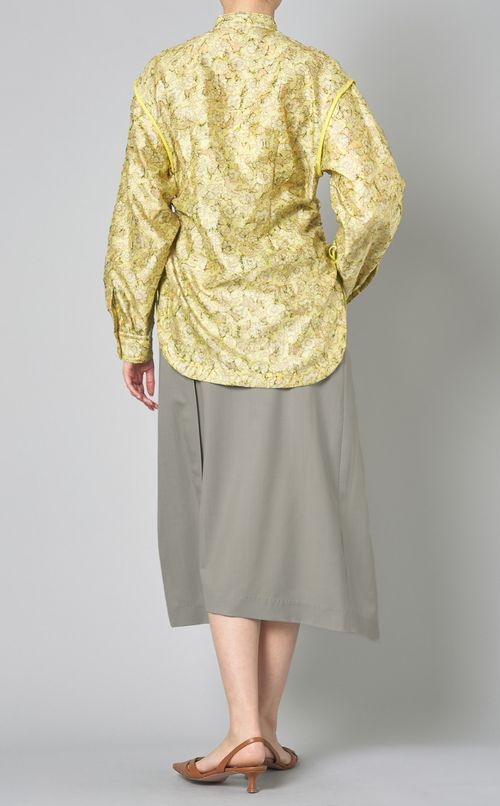 プリントスタンドネックシャツ