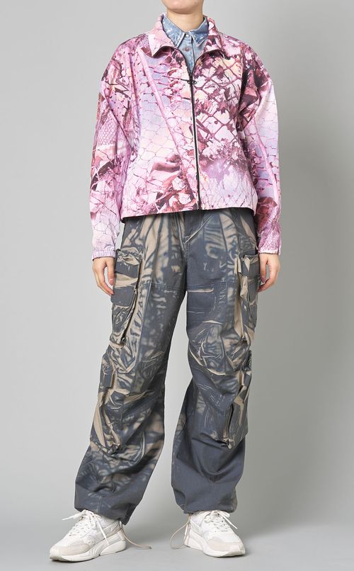 プリントナイロンショートブルゾン