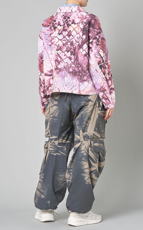 プリントナイロンショートブルゾン