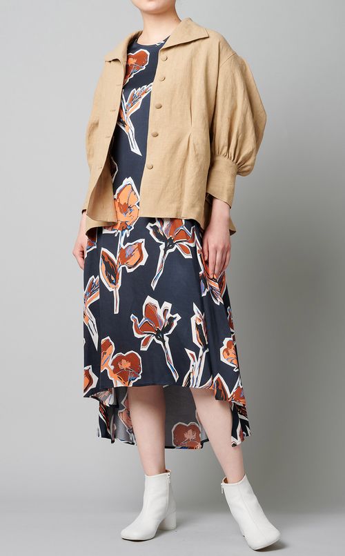 ボリュームスリーブリネンジャケット