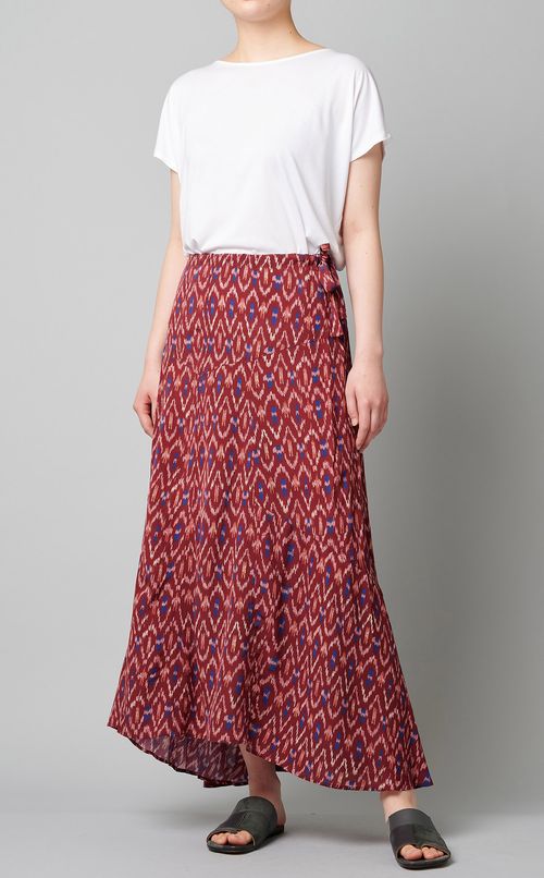 プリントイレギュラーヘムスカート