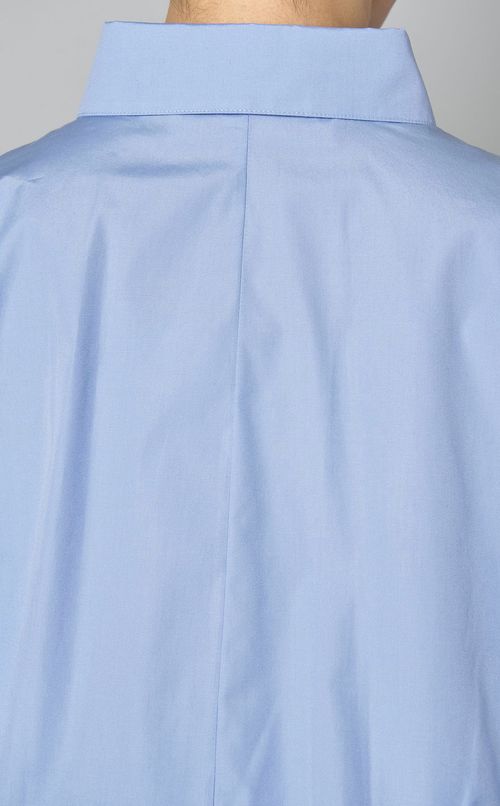 コットンポプリンバックギャザーブラウス