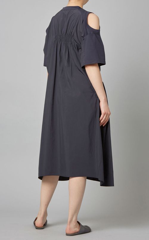 シャーリングデザインワンピース