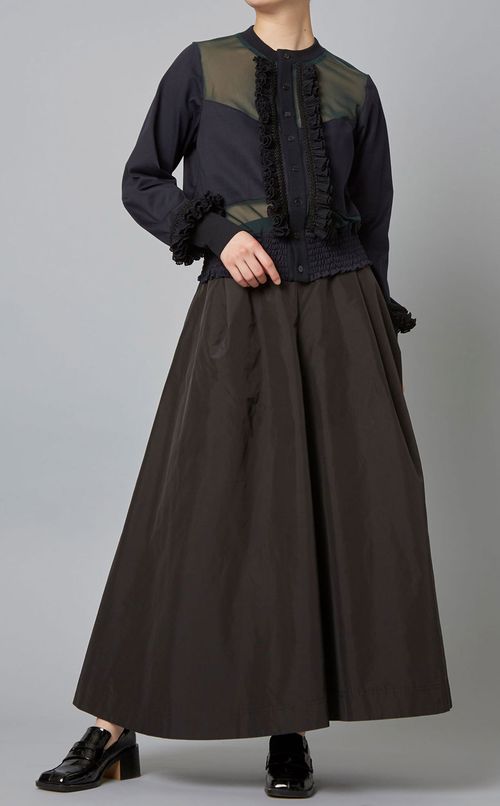 ギャザーフリルカーディガン