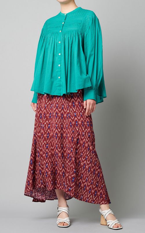 プリントイレギュラーヘムスカート