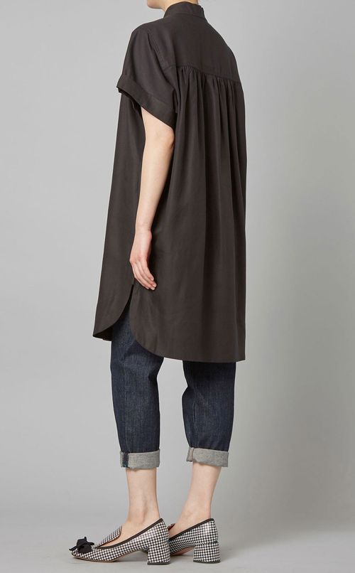 スタンドカラープルオーバーブラウス