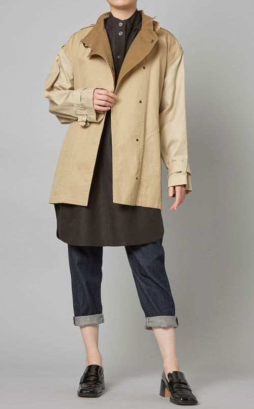 スタンドカラープルオーバーブラウス