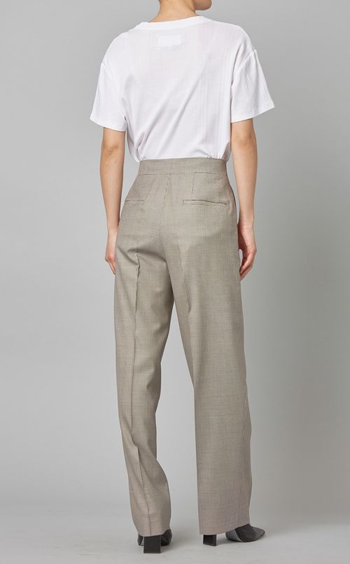 シルク混ストレートパンツ