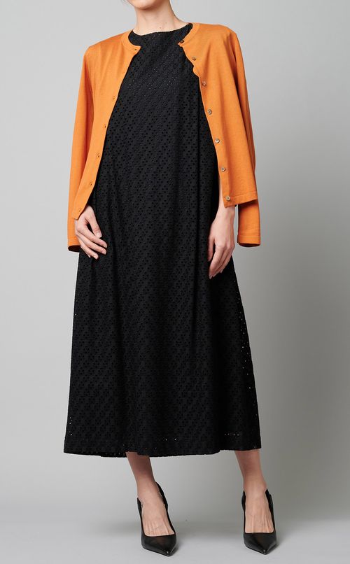 フレンチスリーブエンブロイダリードレス