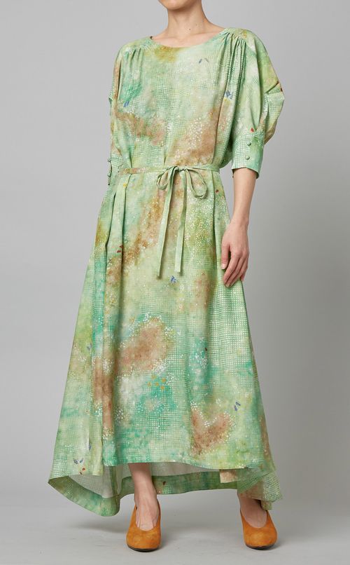 スケッチプリントワンピース