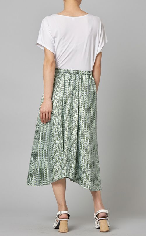 プリントイレギュラーヘムスカート