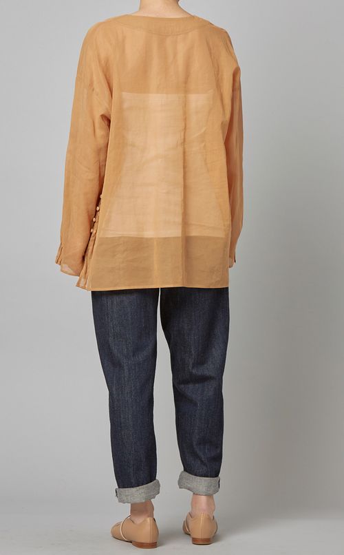 コットンVネックプルオーバー